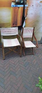 regisseurstoeltjes vintage, Huis en Inrichting, Ophalen, Hout, Twee, Overige kleuren