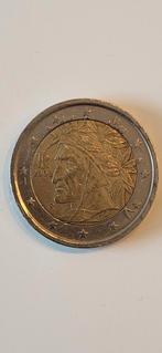 Zeldzame munt, 2 euromunt 2002 Italië Dante, 2002 Italië, It, Postzegels en Munten, 2 euro, Italië, Ophalen of Verzenden