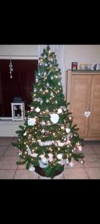 prachtige kerstboom ,2.15 m hoog. Incl.  versiering, Diversen, Ophalen, Zo goed als nieuw