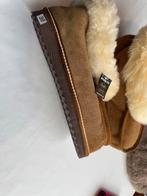 Warme Pantoffels met Wol lamsvacht sloffen met hardzool, Ophalen of Verzenden, Info@herwe.nl, Pantoffels of Sloffen, Bruin