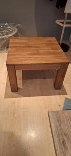 Houten Salontafel 60x60 poten 7x7cm dik  merk:woood, Ophalen, 50 tot 100 cm, Vierkant, 50 tot 100 cm