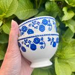 Brocante Franse spoelkommetjes blauw wit kleine spoelkommen, Ophalen of Verzenden