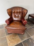Chesterfield leren fauteuil prachtige kwaliteit, Huis en Inrichting, Ophalen, Gebruikt, Klasiek, Leer