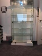 Grote vitrinekast met 5 legplanken, Huis en Inrichting, Kasten | Vitrinekasten, Met plank(en), Gebruikt, Glas, 150 tot 200 cm