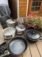 Uitgebreide Pannenset, Huis en Inrichting, Keuken | Potten en Pannen, Gebruikt, Inductieplaat, Pannenset, Ophalen of Verzenden