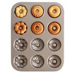 Donut bakvorm voor 12 bloemvormige donuts – anti-aanbak, ov, Ophalen of Verzenden, Nieuw, Taarten, Bakvorm