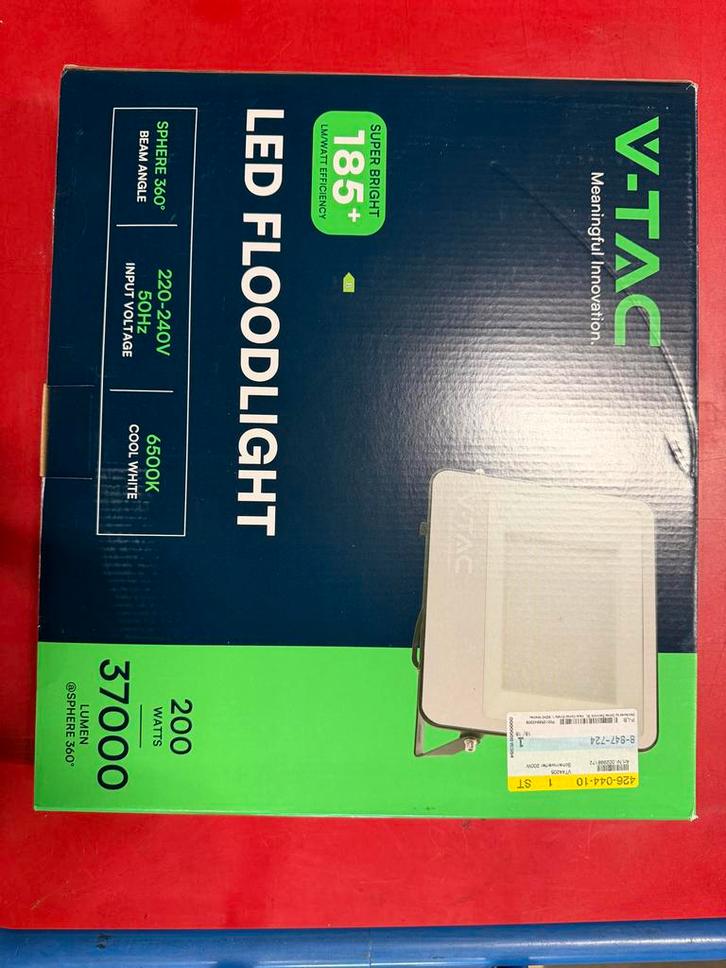 V-TAC LED Schijnwerper 200W - Nieuw!, Doe-het-zelf en Verbouw, Bouwverlichting, Nieuw, Lamp met armatuur, 50 tot 200 watt, Ophalen of Verzenden