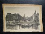 AMSTERDAM Geldersche kade krijttekening Louis Landre, Ophalen of Verzenden, Noord-Holland