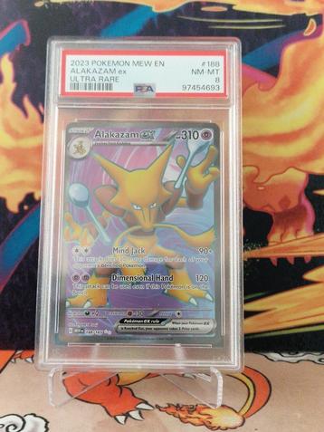 PSA 8 Alakazam EX - Mew 151 - 188/165 - Full Art beschikbaar voor biedingen