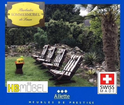 TEAK jachtlak tuinstoelen hoogwaardig Sommermöbel CH Barbado, Tuin en Terras, Tuinmeubel-accessoires, Zo goed als nieuw, Ophalen
