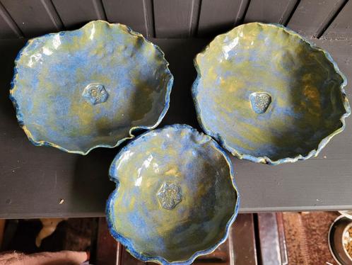 Unieke Handgemaakte Keramieken Schaaltjes – Set van 3 – Stud, Antiek en Kunst, Antiek | Keramiek en Aardewerk, Ophalen of Verzenden