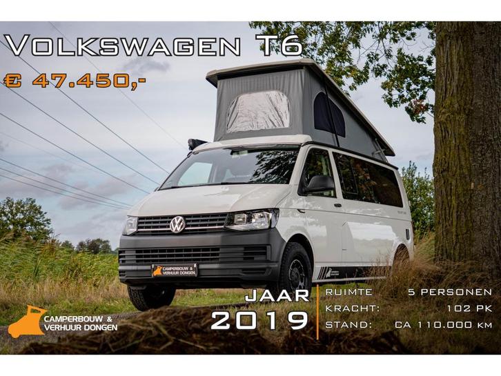 Volkswagen Transporter T6 5-persoons Camper bj 2019, Caravans en Kamperen, Campers, Bedrijf, tot en met 4, Volkswagen, Overige merken
