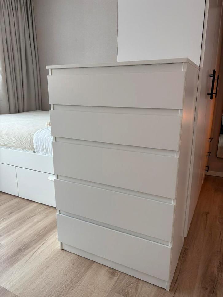 IKEA Witte ladekast KULLEN - White drawer cabinet, Huis en Inrichting, Kasten | Ladekasten, Zo goed als nieuw, 100 tot 150 cm