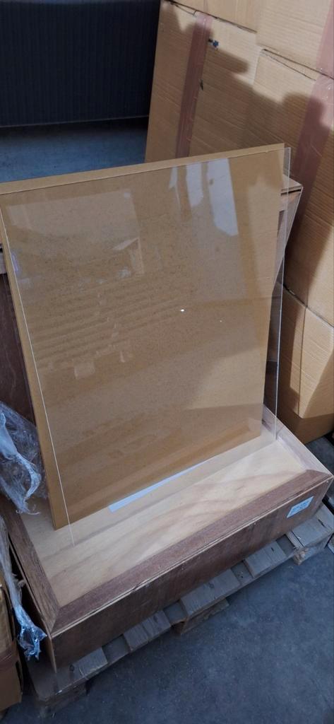 partij plexiglas 3mm 54,5x67,8 én 48x63 cm tot. ca. 145 st., Doe-het-zelf en Verbouw, Platen en Panelen, Zo goed als nieuw, Overige materialen
