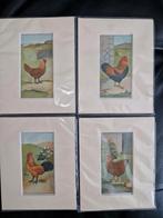 Kippenprenten Goudpel - Set van 4, Ophalen of Verzenden