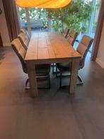 Eettafel gemaakt van steigerhout, Huis en Inrichting, Ophalen, Gebruikt, 50 tot 100 cm, Vijf personen of meer