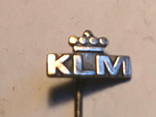Metalen KLM Luchtvaart Mij. Speld (Klein, Zilverkleurig)., Verzamelen, Speldjes, Pins en Buttons, Zo goed als nieuw, Speldje of Pin