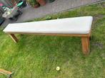 Houten Tafelbank met Kussen - 240cm, Huis en Inrichting, Ophalen, Bruin, Zo goed als nieuw, Vier