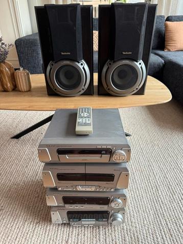 Technics stereo set radio cd cassette versterker 4 losse com beschikbaar voor biedingen