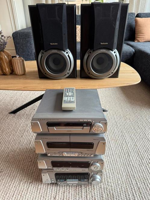 Technics stereo set radio cd cassette versterker 4 losse com, Audio, Tv en Foto, Stereo-sets, Zo goed als nieuw, Speakers, Overige merken