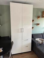 Witte Kledingkast met Lades, Ophalen, Kunststof, Gebruikt, 200 cm of meer