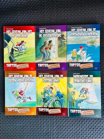6 Kinderboeken TAPTOE Serie 1-6 voor Groep 6 t/m 8 Als nieuw beschikbaar voor biedingen