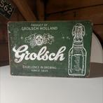 Metalen bierbord Grolsch - 30 X 20 cm, Ophalen of Verzenden, Nieuw, Reclamebord, Plaat of Schild, Grolsch