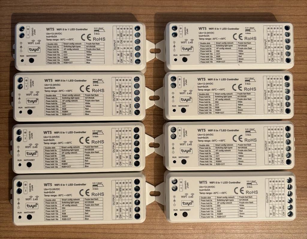 Ledstrip Led controller wifi tuya 8 stuks, Ophalen of Verzenden, Zo goed als nieuw