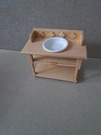 Blank houten wastafel 1:12, Ophalen of Verzenden, Nieuw, Poppenhuis