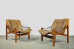 Torbjørn Afdal / vintage Scandinavische safari fauteuils 70s, Scandinavisch design, 75 tot 100 cm, Ophalen of Verzenden, 50 tot 75 cm