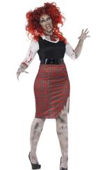 Nieuw Zombie Schoolmeisje outfit mt L, Kleding | Dames, Carnavalskleding en Feestkleding, Nieuw, Maat 42/44 (L), Ophalen of Verzenden