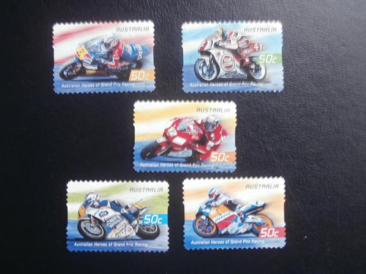 AUSTRALIE; set (5) MOTORFIETSEN, Postzegels en Munten, Postzegels | Oceanië, Gestempeld, Verzenden