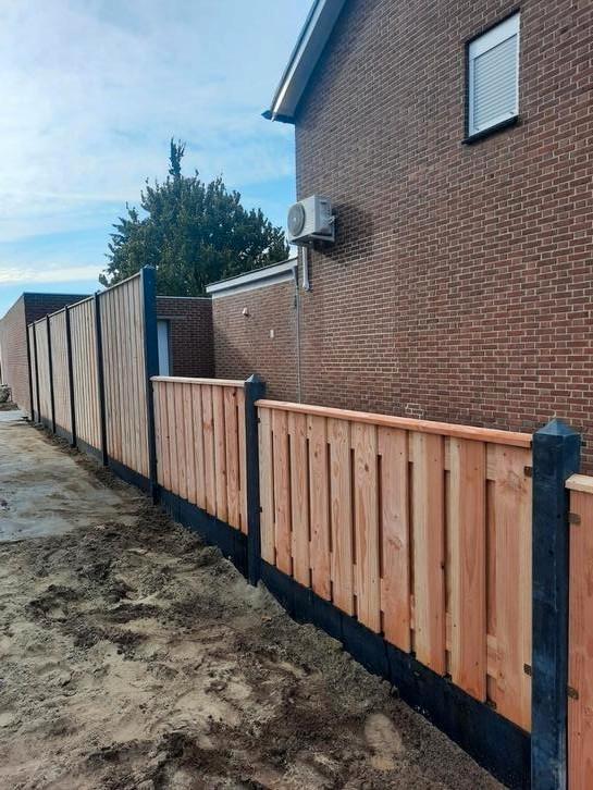Schutting voordelig plaatsen, Tuin en Terras, Tuinhekken en Hekwerk, Nieuw, Tuinhek, Hout, Met poort, Ophalen of Verzenden