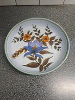 Vintage Flora Gouda Holland Iris schaal handgeschilderd, Antiek en Kunst, Ophalen of Verzenden