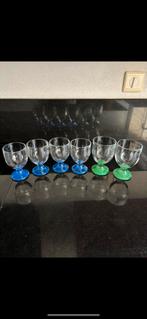6x nieuwe glazen 4x blauw 2xgroen, Verzamelen, Glas en Borrelglaasjes, Ophalen of Verzenden, Nieuw, Overige typen