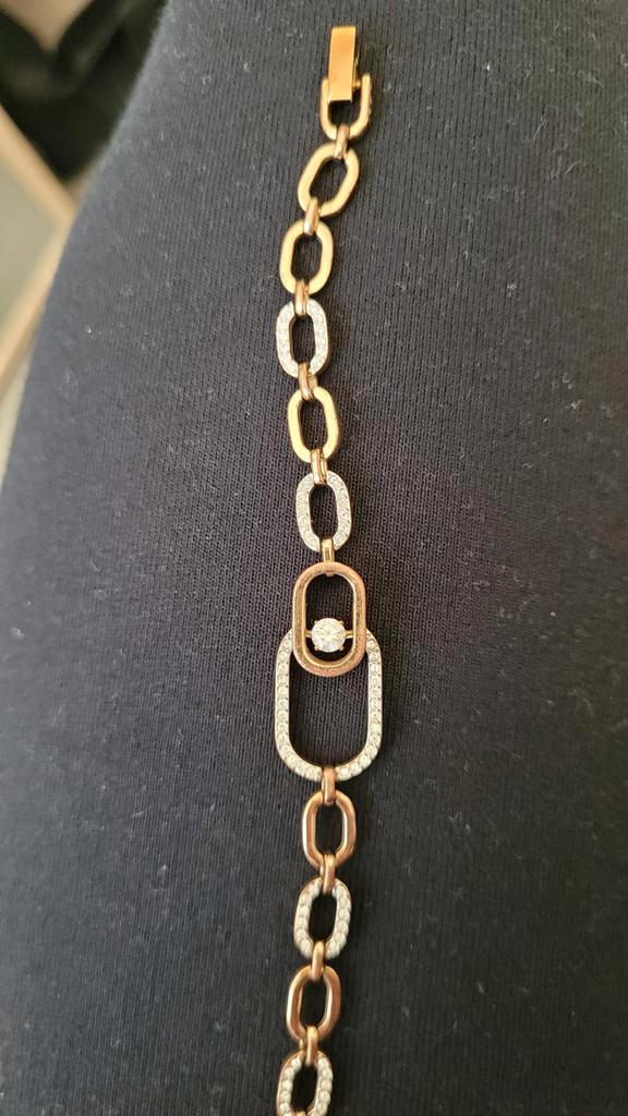 Swarovski Armband met Kristallen, Sieraden, Tassen en Uiterlijk, Armbanden, Zo goed als nieuw, Goud, Ophalen of Verzenden