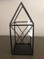 windlicht Leonardo metalen zwart hoogte 25 cm, 25 tot 50 cm, Zwart, Nieuw, Ophalen of Verzenden