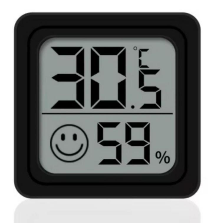 Thermometer Hygrometer met Comfortindicator - Zwart, Audio, Tv en Foto, Weerstations en Barometers, Nieuw, Ophalen of Verzenden