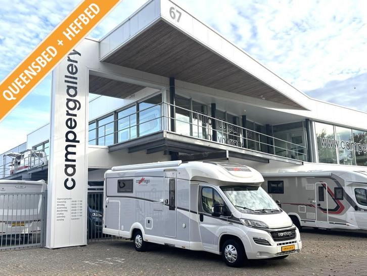 Carthago C-Tourer 150T QUEENSBED+HEFBED GELIJKSVLOERS EURO 5, Caravans en Kamperen, Campers, Bedrijf, tot en met 4, Half-integraal