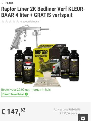 Partij Cobra liner. Raptor. Kleur zwart