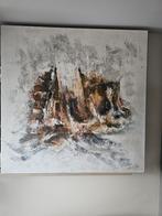 Abstract olieverf schilderij van Twan van de Ven, Antiek en Kunst, Ophalen