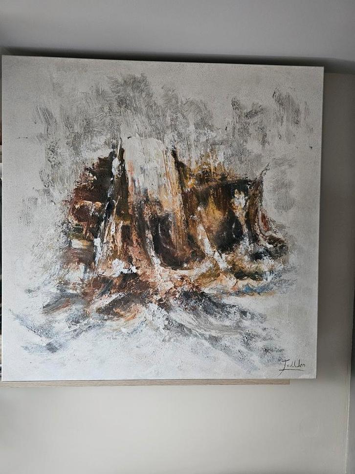 Abstract olieverf schilderij van Twan van de Ven, Antiek en Kunst, Kunst | Schilderijen | Abstract, Ophalen
