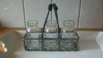 Brocant draadmandje met flesjes, Overige materialen, Mand, Ophalen of Verzenden, Zo goed als nieuw