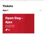 Ajax opendag tickets 4 stuks, Tickets en Kaartjes, Losse kaart, Drie personen of meer, Juli, Nederlands elftal