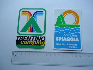 sticker oud Camping Italie retro Spiaggia trentino camper  beschikbaar voor biedingen
