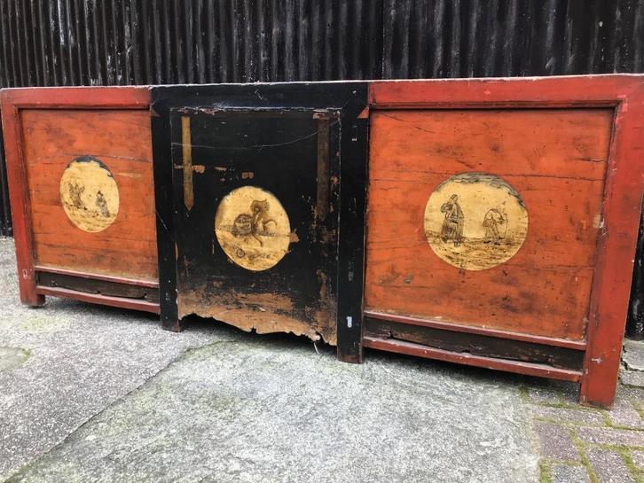 Tibetaans chinees mega groot tibet dressoir toonbank 240 cm, Huis en Inrichting, Kasten | Dressoirs, Gebruikt, 200 cm of meer