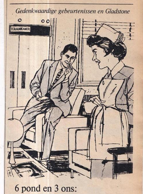 Retro reclame 1964 Gladstone sigaretten zuster kraamhulp, Verzamelen, Retro, Overige typen, Ophalen of Verzenden