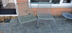 Twee mooie tuinstoelen + tafeltje, Tuin en Terras, Ophalen, Gebruikt, Stapelbaar