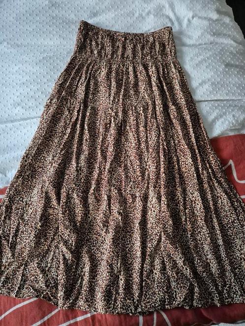 Bruine rok met stretch taille in maat 40, Kleding | Dames, Rokken, Gedragen, Maat 38/40 (M), Bruin, Onder de knie, Ophalen of Verzenden