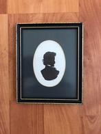 Schilderij silhouet man, Antiek en Kunst, Ophalen of Verzenden